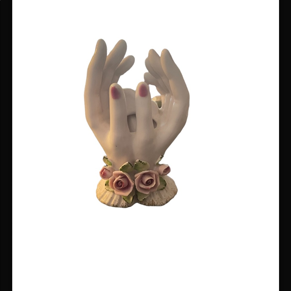 Vintage Lefton Lady Hands Vase